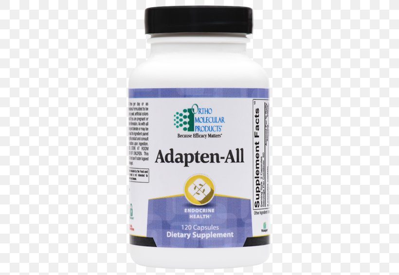 Dietary Supplement Ortho Molecular Products, Adapten-All, 120 Capsules Ortho Molecular Products, PNG, 565x565px, Dietary Supplement, Capsule, Health, Medical Supply, Orthomolecular Medicine Download Free