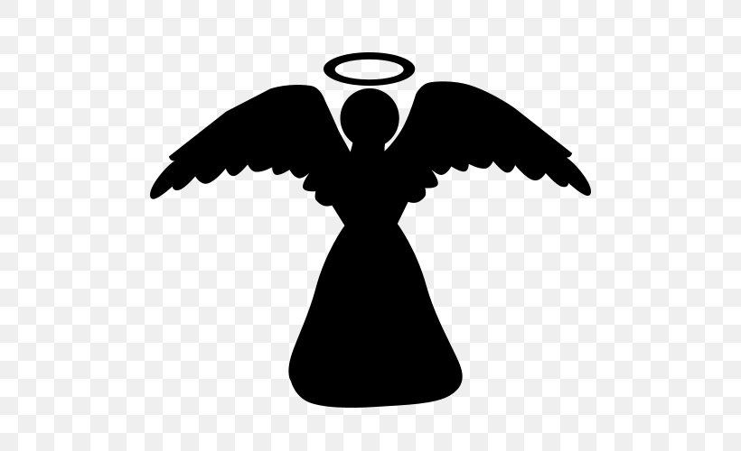 Angel Clip Art, PNG, 500x500px, Angel, Beak, Bird, Black And White, Fictional Character Download Free