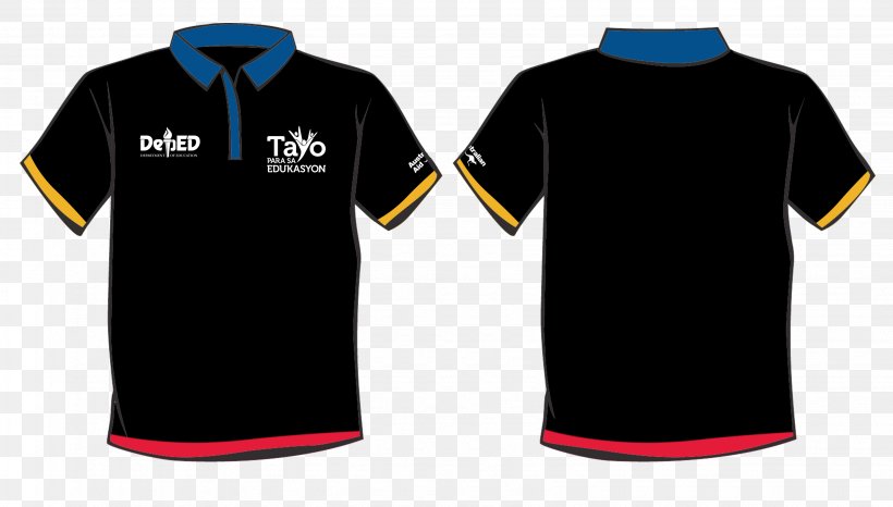 T-shirt Department Of Education Polo Shirt Sleeve, PNG, 3272x1862px, Tshirt, Active Shirt, Black, Brand, Button Download Free