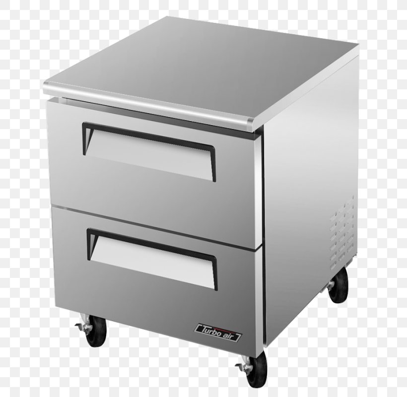 Drawer Table Refrigerator Turbo Air TUF-28SD Freezers, PNG, 800x800px, Drawer, Countertop, Door, Drawer Pull, Filing Cabinet Download Free