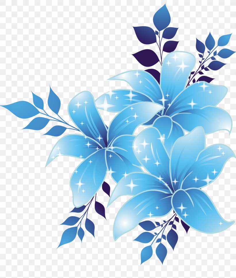 Blue Flower Blue Flower Clip Art, PNG, 2878x3386px, Flower, Blue, Blue Flower, Blue Rose, Branch Download Free