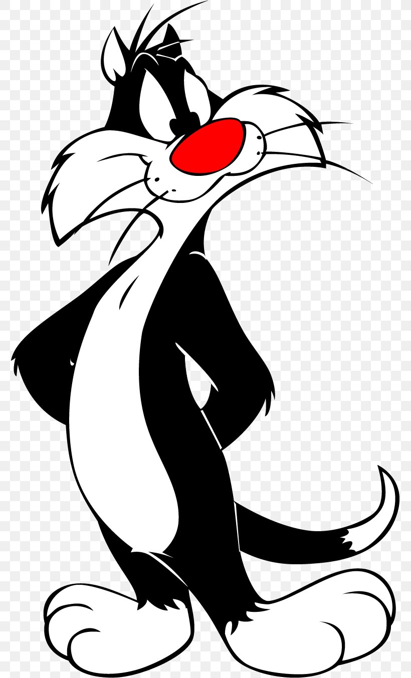 Sylvester Jr. Tweety Cat Looney Tunes, PNG, 775x1353px, Sylvester, Art, Artwork, Black, Black And White Download Free