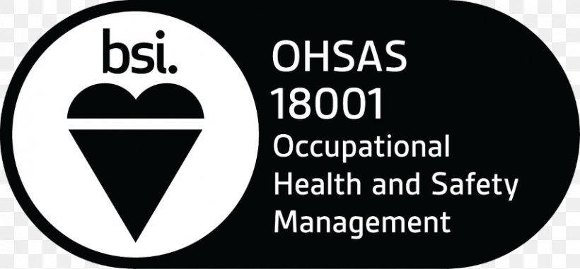 OHSAS 18001 Occupational Safety And Health B.S.I. ISO 9000 Technical Standard, PNG, 854x397px, Ohsas 18001, Area, Black And White, Brand, Bsi Download Free