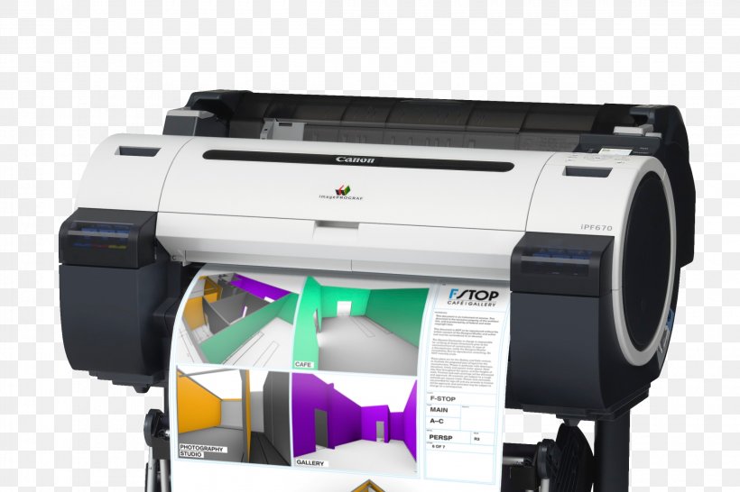 Wide-format Printer Plotter Canon ImagePROGRAF IPF670, PNG, 2300x1534px, Wideformat Printer, Canon, Electronic Device, Electronics, Image Scanner Download Free