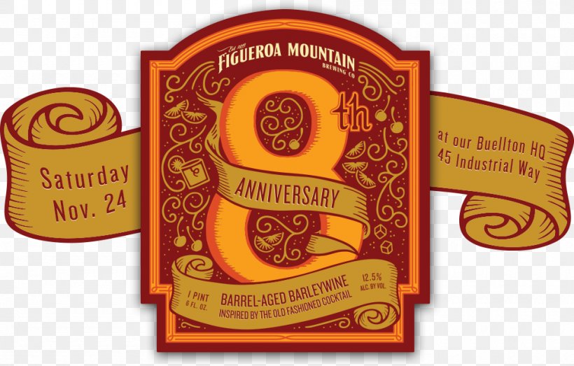Figueroa Mountain Brewing Co. Beer Ale Brewery Anniversary, PNG, 1000x638px, Beer, Ale, Anniversary, Brand, Brewery Download Free
