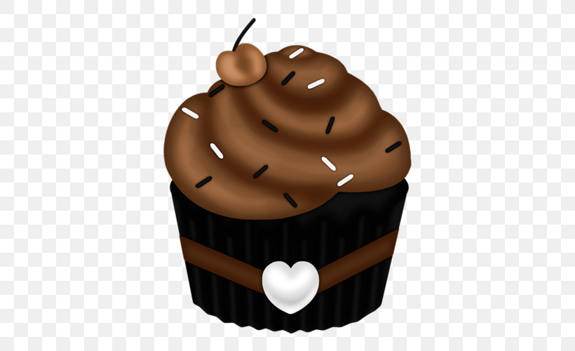 Chocolate, PNG, 500x500px, Cupcake, Baked Goods, Baking Cup, Brown, Cake Download Free