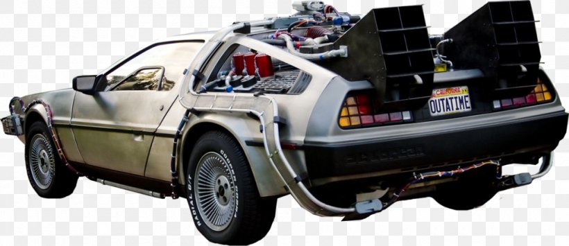 DeLorean DMC-12 Car Dr. Emmett Brown DeLorean Time Machine Back To The Future, PNG, 1000x434px, Delorean Dmc12, Auto Part, Automotive Exterior, Back To The Future, Brand Download Free