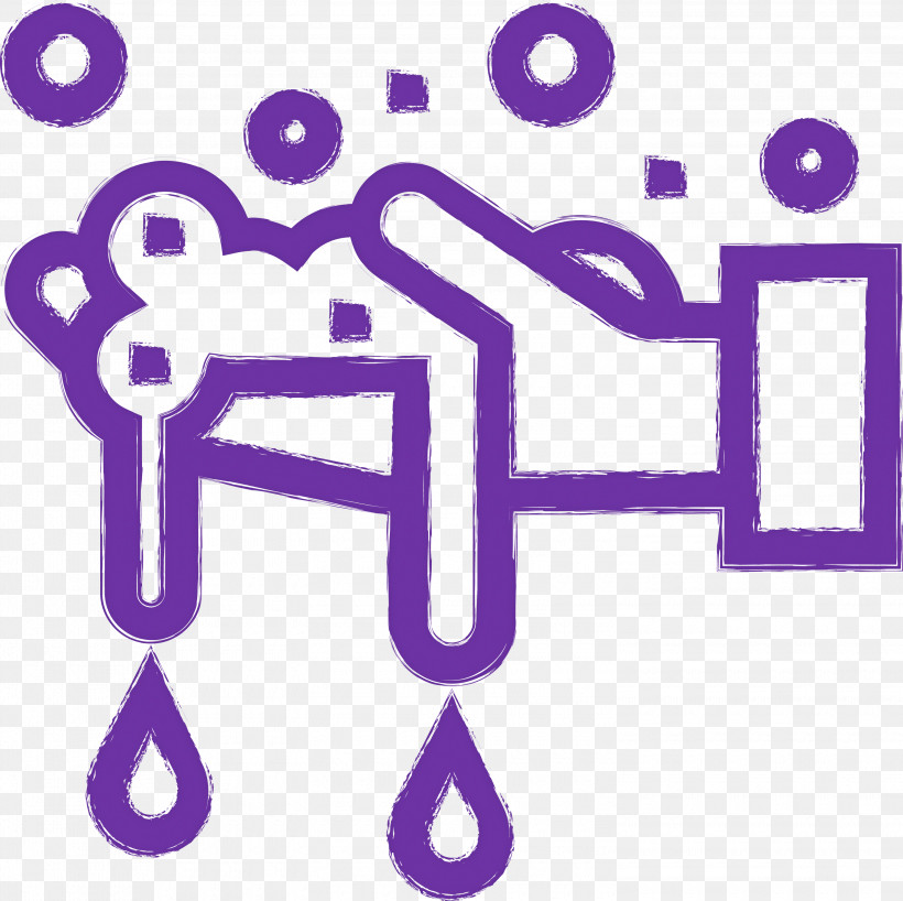 Hand Cleaning Hand Washing, PNG, 3000x2993px, Hand Cleaning, Hand Washing, Line, Purple, Symbol Download Free