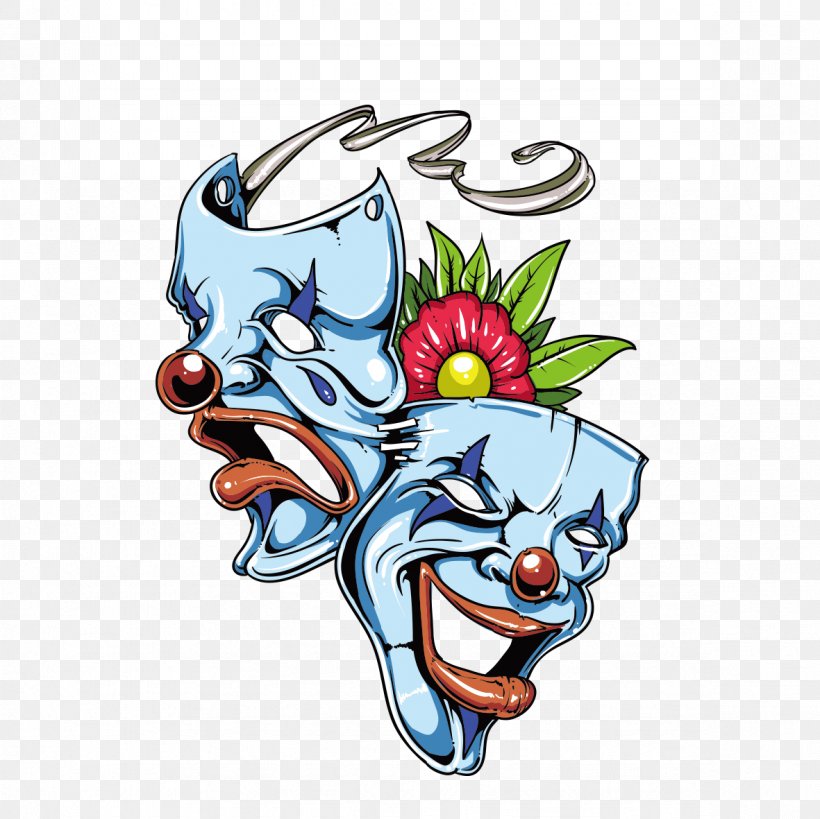 Mask Tattoo Theatre Decal, PNG, 1181x1181px, Mask, Art, Clown, Comedy, Decal Download Free