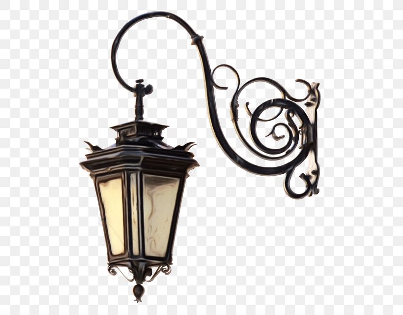 Street Light, PNG, 530x640px, Watercolor, Candle Holder, Ceiling Fixture, Interior Design, Iron Download Free