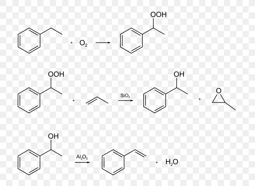 Styrene Ethylbenzene Propene Solar Mass Chemical Formula, PNG, 723x600px, Styrene, Area, Black And White, Catalisador, Chemical Formula Download Free
