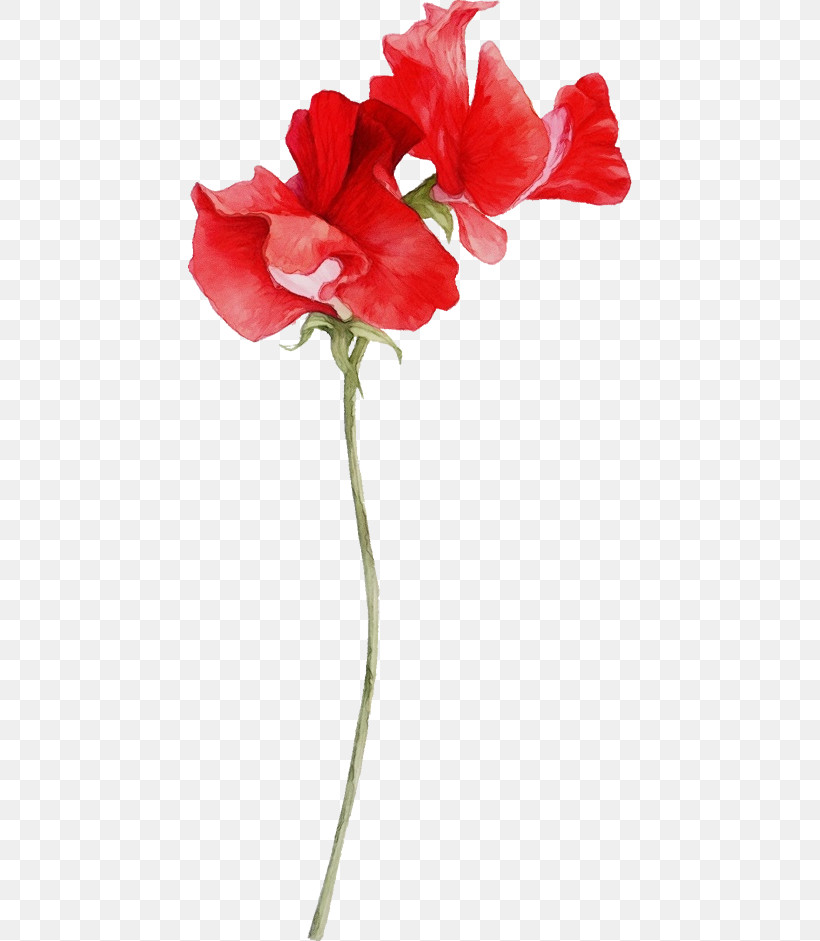 Artificial Flower, PNG, 444x941px, Watercolor, Artificial Flower, Coquelicot, Cut Flowers, Flower Download Free