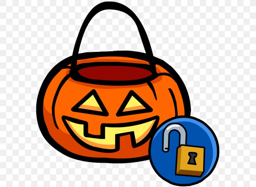 Club Penguin Pumpkin Jack-o'-lantern Halloween Candy, PNG, 595x600px, Club Penguin, Basket, Candy, Club Penguin Entertainment Inc, Food Download Free