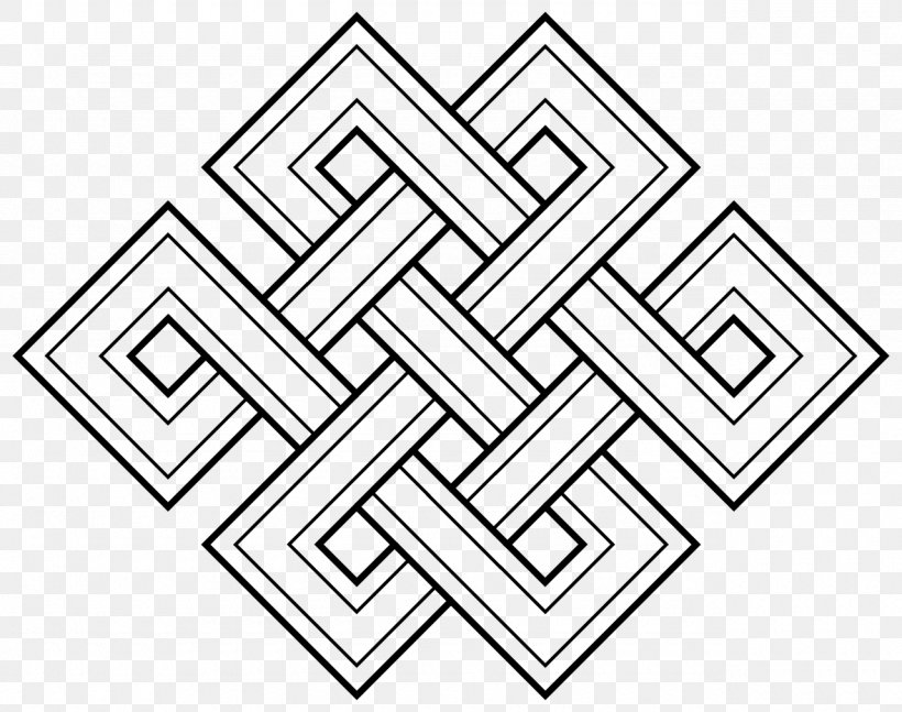 Endless Knot Buddhism Buddhist Symbolism Ashtamangala Religion, PNG, 1280x1011px, Endless Knot, Area, Ashtamangala, Black And White, Buddha Download Free