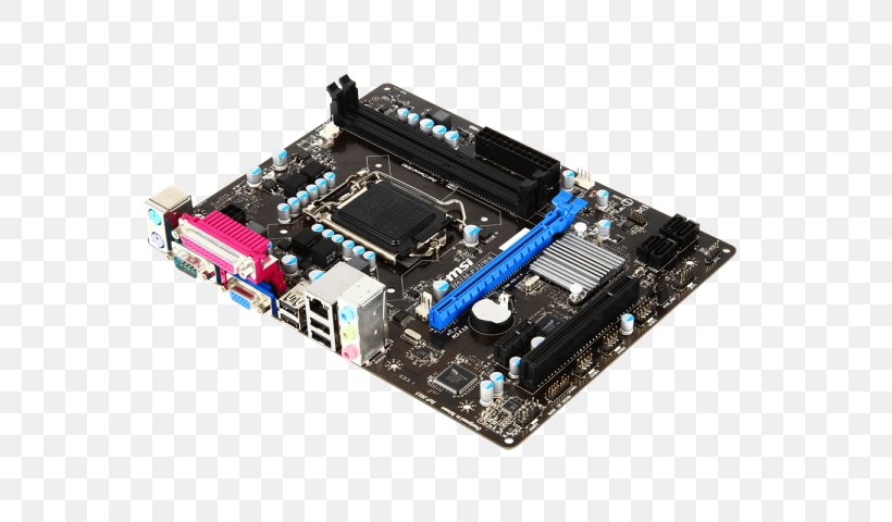 Motherboard Intel LGA 1155 MicroATX MSI H61M-P32/W8, PNG, 600x480px, Motherboard, Atx, Central Processing Unit, Computer Component, Computer Hardware Download Free