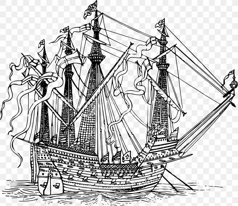 Sailing Ship Boat Clip Art, PNG, 2400x2079px, Ship, Artwork, Baltimore Clipper, Barque, Black And White Download Free