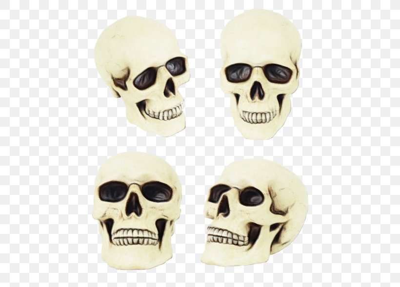 Skull Bone Face Head Skeleton, PNG, 500x589px, Watercolor, Bone, Costume Accessory, Face, Fashion Accessory Download Free