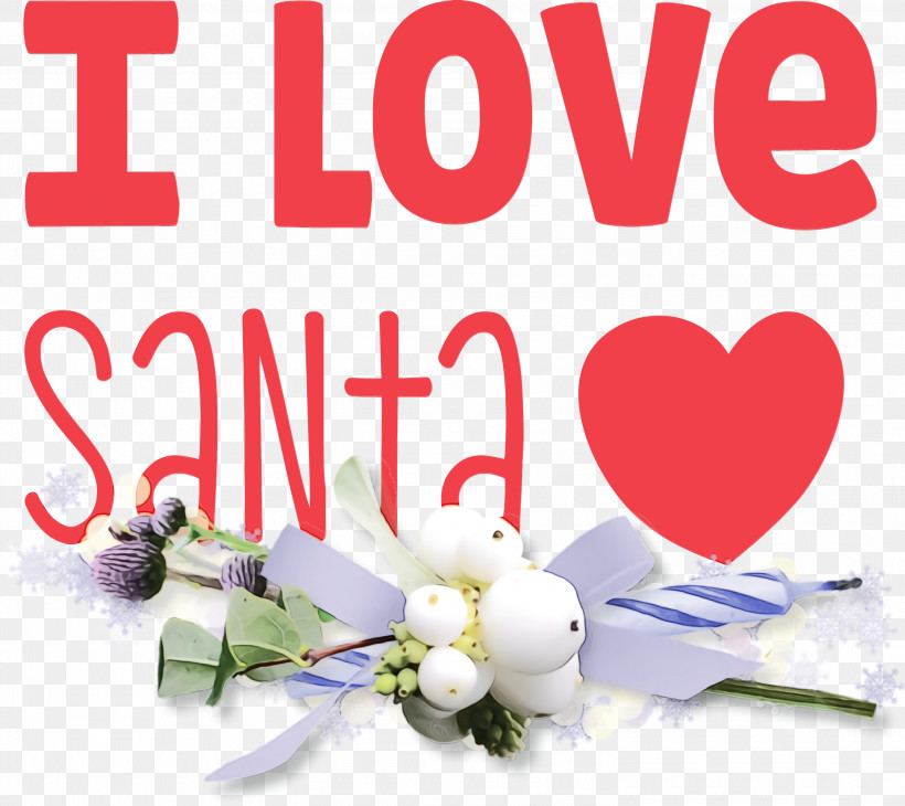 Floral Design, PNG, 3000x2672px, I Love Santa, Black, Black Screen Of Death, Christmas, Floral Design Download Free