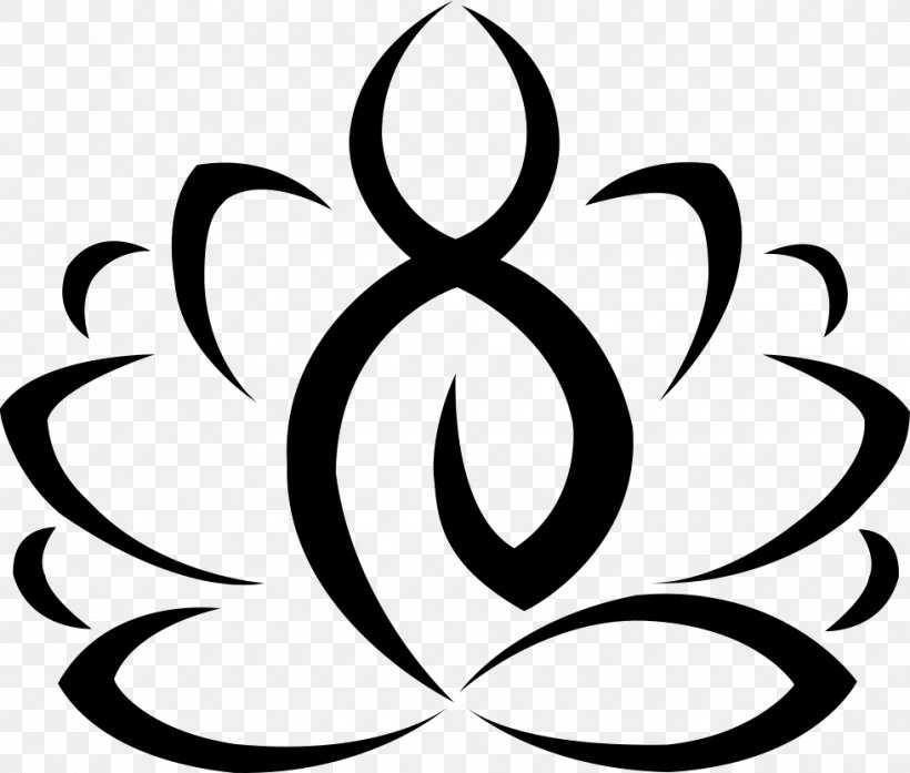 Lotus Position Zen Nelumbo Nucifera Symbol Buddhism, PNG, 980x834px, Lotus Position, Area, Artwork, Black And White, Buddhism Download Free