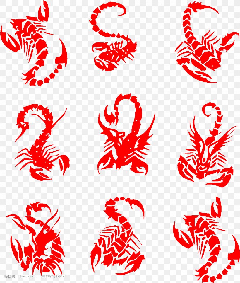 Scorpion Tattoo Clip Art, PNG, 1011x1192px, Scorpion, Area, Art, Black And White, Motif Download Free
