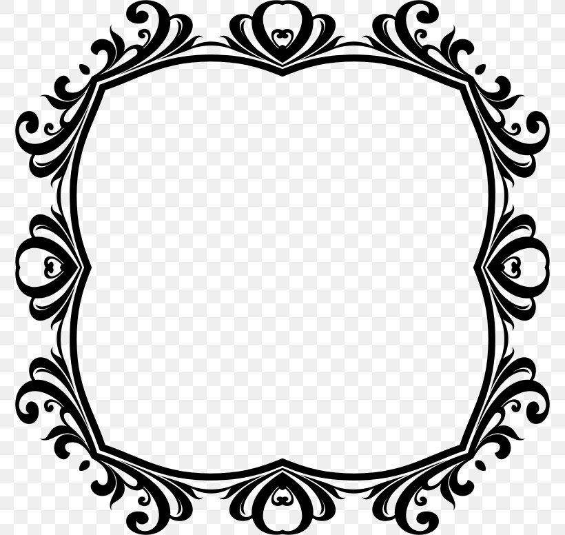 Borders And Frames Decorative Arts Picture Frames Clip Art, PNG, 776x776px, Borders And Frames, Art, Artwork, Black And White, Decorative Arts Download Free