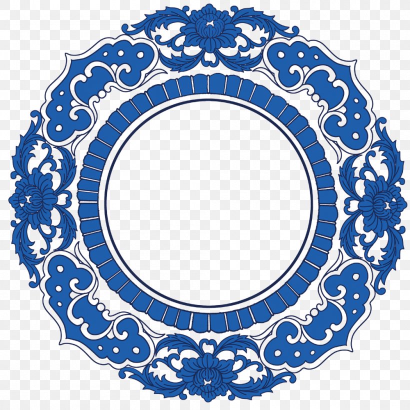 Circle Blue And White Pottery, PNG, 1000x1000px, Blue And White Pottery, Area, Bar And Bat Mitzvah, Bicycle Part, Blue Download Free