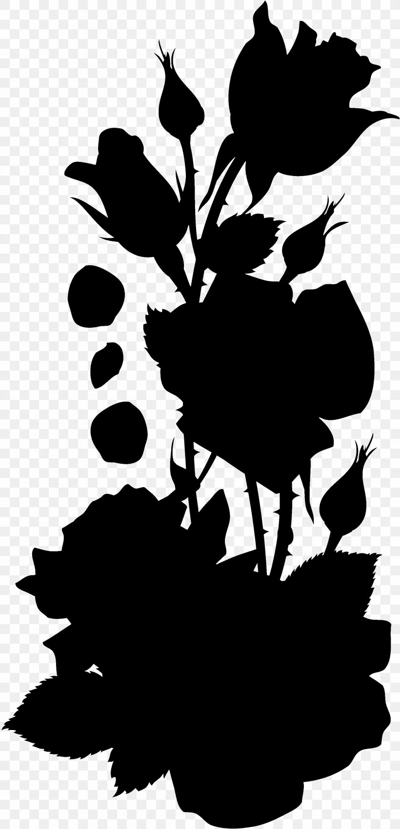Vector Graphics Clip Art Rose Image, PNG, 1926x3994px, Rose, Art, Blackandwhite, Botany, Branch Download Free