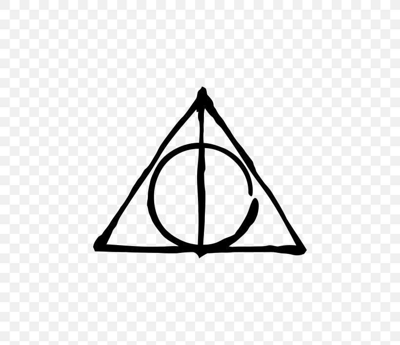Harry Potter And The Deathly Hallows Symbol Hermione Granger Hogwarts, PNG, 570x708px, Harry Potter, Area, Black, Black And White, Decal Download Free