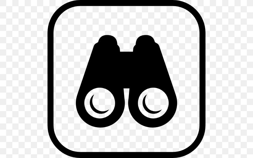 Binocular Vector, PNG, 512x512px, Binoculars, Area, Black, Black And White, Logo Download Free