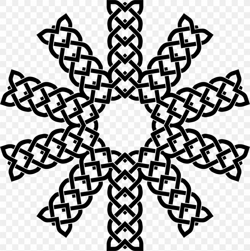 Celtic Knot Clip Art, PNG, 2270x2278px, Celtic Knot, Black And White, Celts, Flower, Knot Download Free