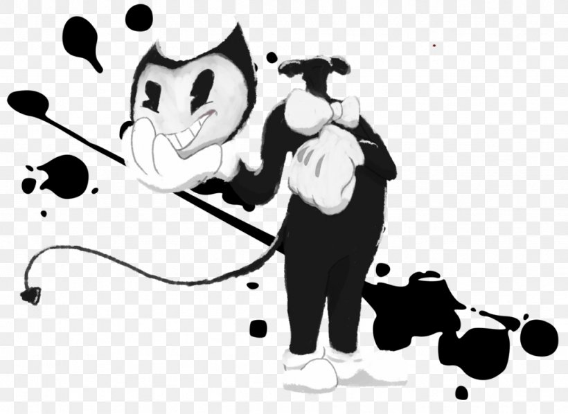 Cat Bendy And The Ink Machine, PNG, 1024x748px, Cat, Art, Bendy And The Ink Machine, Black And White, Carnivoran Download Free