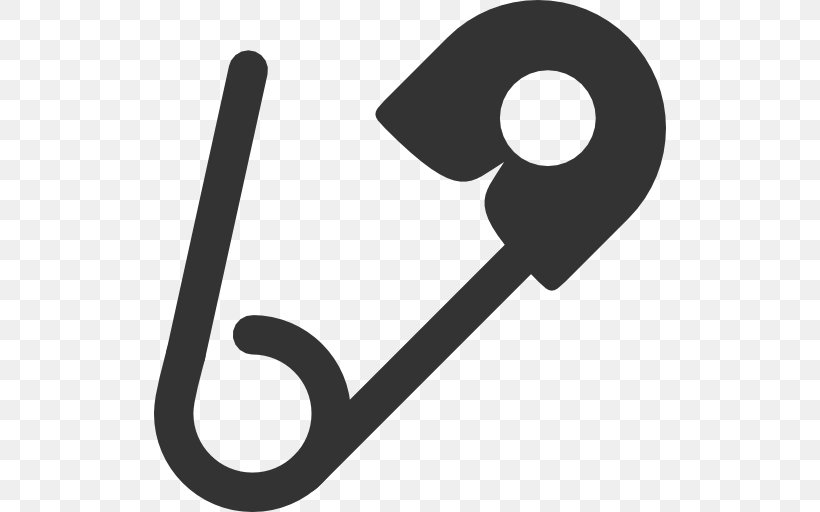 Safety Pin, PNG, 512x512px, Safety Pin, Badge, Black And White, Button, Drawing Pin Download Free