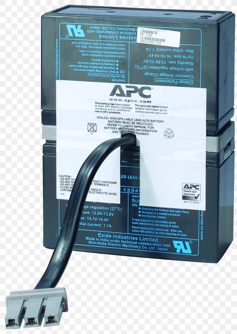 APC By Schneider Electric APC Smart-UPS Lead–acid Battery Electric Battery, PNG, 1189x1672px, Apc By Schneider Electric, Apc Backups Rs 1500, Apc Smartups, Cable, Electric Battery Download Free