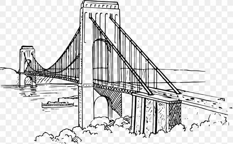 Brooklyn Bridge Clifton Suspension Bridge John A. Roebling Suspension Bridge Drawing, PNG, 1024x631px, Brooklyn Bridge, Artwork, Black And White, Bridge, Cablestayed Bridge Download Free