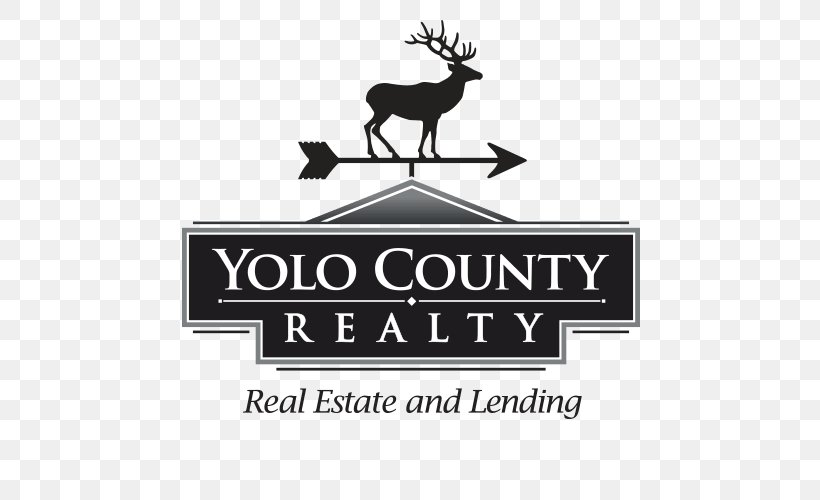 Yolo County Realty Inc Real Estate Reindeer Real Property, PNG, 500x500px, Yolo, Antler, Black And White, Brand, Business Download Free