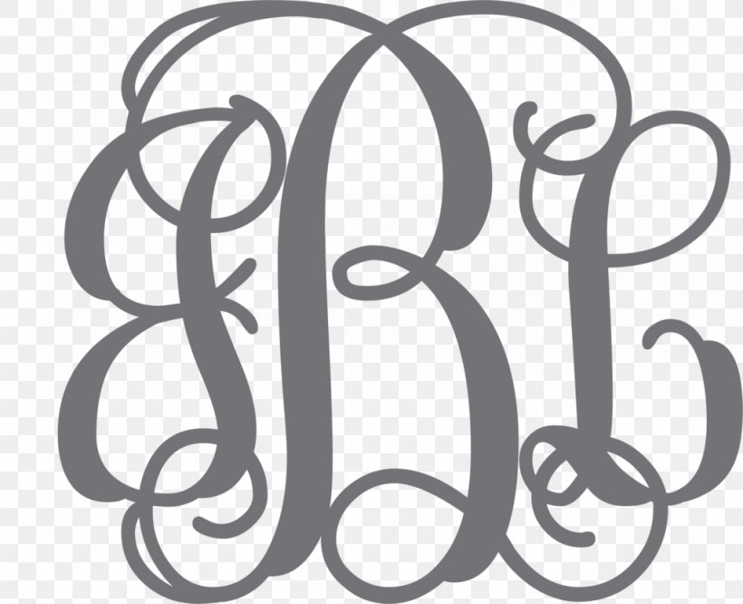 Decal Monogram Initial Letter Sticker, PNG, 1024x832px, Decal, Art, Black, Black And White, Brand Download Free