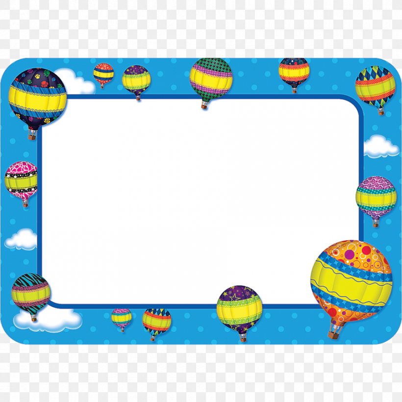 Name Tag Hot Air Balloon Sticker Clip Art, PNG, 900x900px, Name Tag, Area, Baby Toys, Balloon, Birthday Download Free