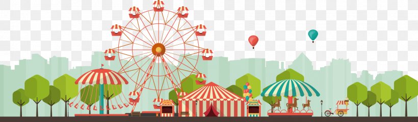 Amusement Park Carousel Roller Coaster Tourist Attraction, PNG, 1887x554px, Amusement Park, Carousel, February, Game, Grass Download Free
