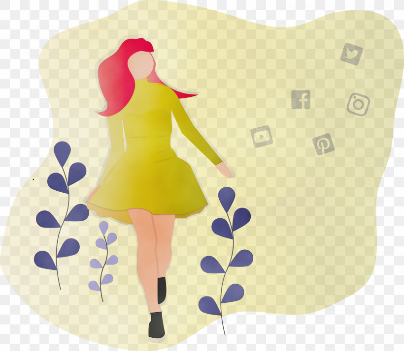 Cartoon, PNG, 3000x2614px, Girl, Cartoon, Paint, Social Media, Watercolor Download Free