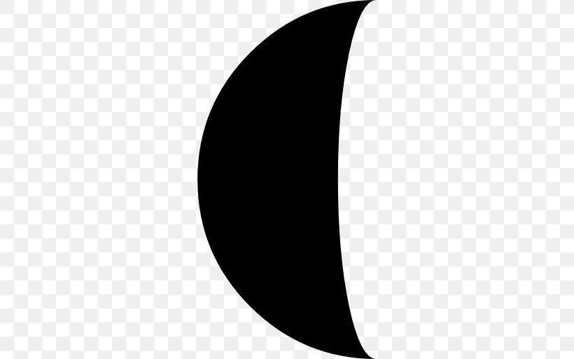 Crescent Lunar Phase, PNG, 512x512px, Crescent, Black, Black And White, Lunar Phase, Monochrome Download Free