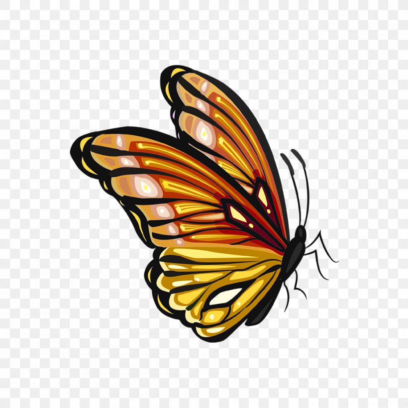 Monarch Butterfly Pieridae Insect Image, PNG, 1000x1000px, Monarch Butterfly, Brushfooted Butterflies, Brushfooted Butterfly, Butterfly, Drawing Download Free