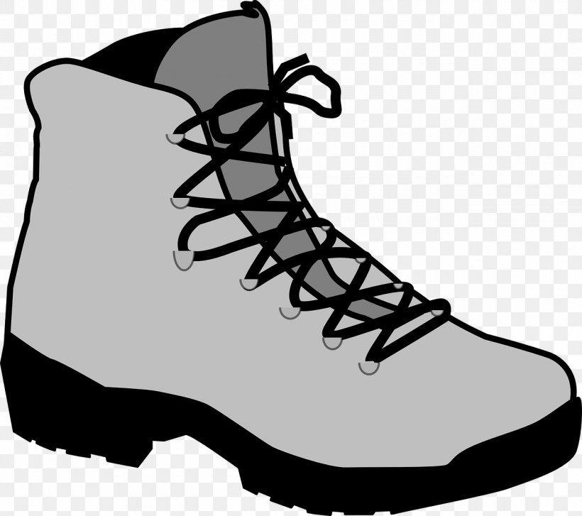 Hiking Boot Shoe Clip Art, PNG, 1280x1136px, Hiking Boot, Black, Black And White, Boot, Camping Download Free
