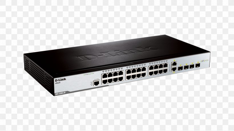 Network Switch D-Link 1000BASE-T Small Form-factor Pluggable Transceiver 100BASE-TX, PNG, 1664x936px, Network Switch, Computer Network, Computer Port, Dlink, Electronic Device Download Free