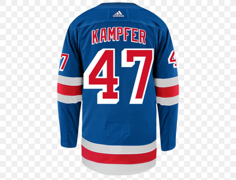 Sports Fan Jersey New York Rangers Ice Hockey Sleeve, PNG, 570x626px, Sports Fan Jersey, Active Shirt, Blue, Bluza, Brand Download Free
