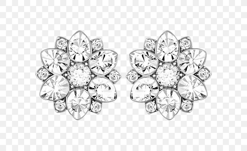 Earring Swarovski AG Jewellery Crystal, PNG, 600x500px, Earring, Black And White, Body Jewelry, Crystal, Daniel Swarovski Download Free