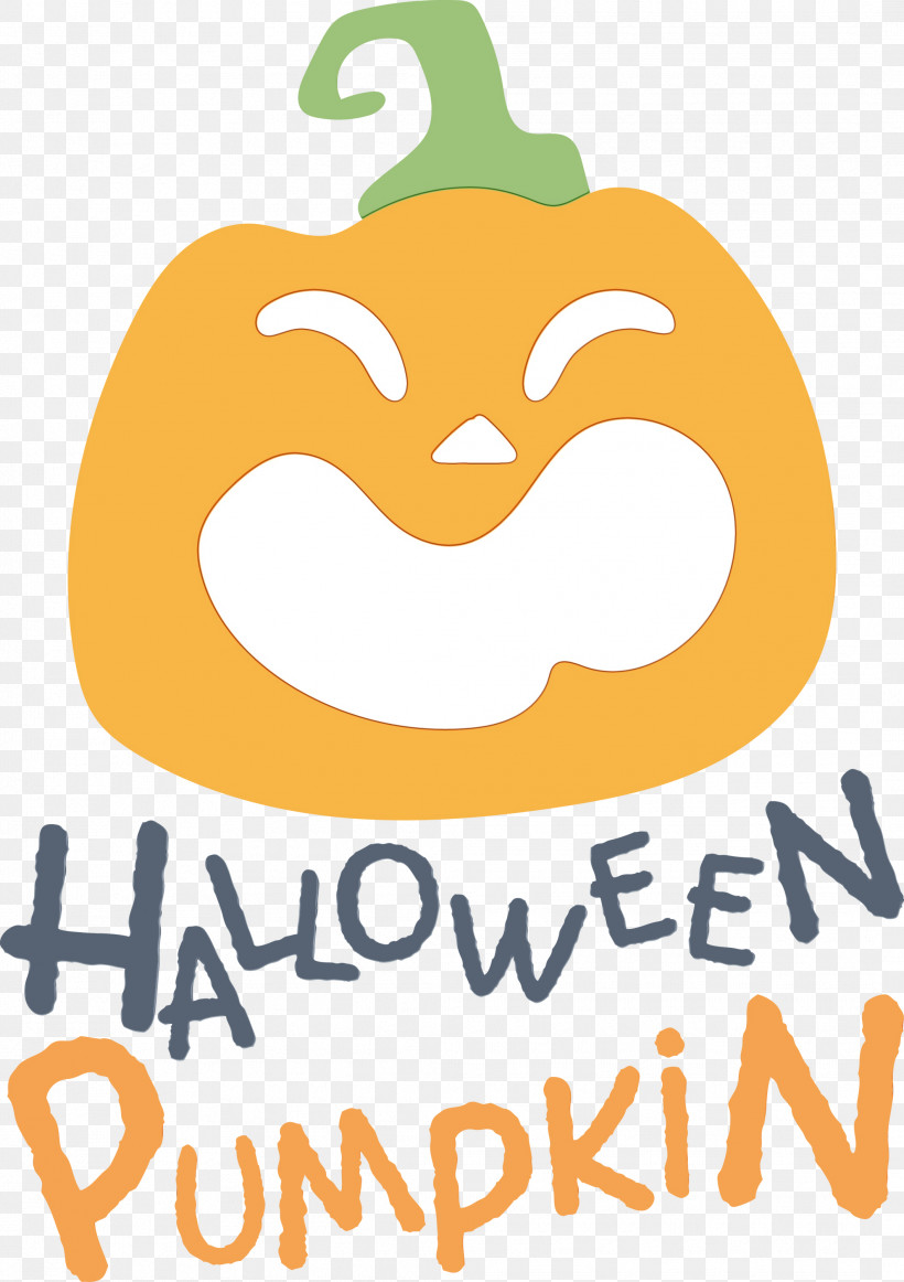 Logo Cartoon Yellow Line Happiness, PNG, 2116x2999px, Halloween Pumpkin, Cartoon, Fruit, Geometry, Happiness Download Free