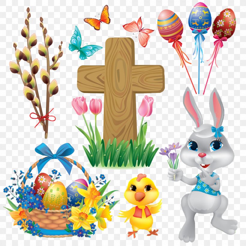 Easter Bunny Christian Symbolism Clip Art, PNG, 1000x1000px, Easter Bunny, Art, Christian Symbolism, Cross, Depositphotos Download Free
