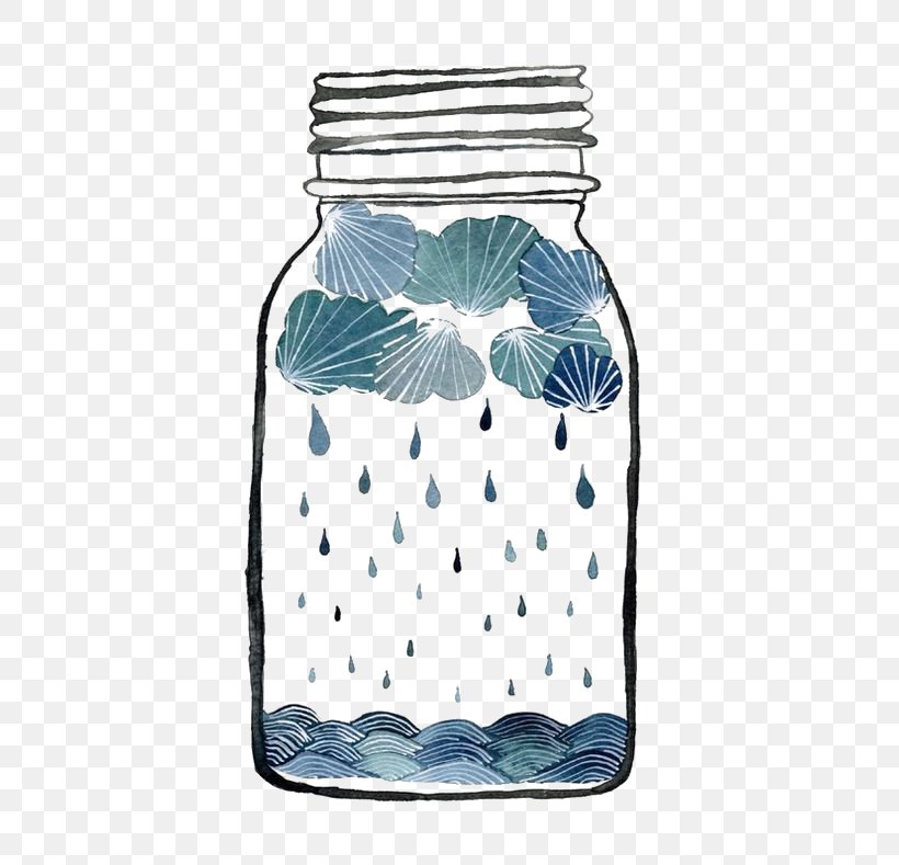 Rain Cloud Jar Storm Illustration, PNG, 564x789px, Rain, Aqua, Art, Blue, Bottle Download Free
