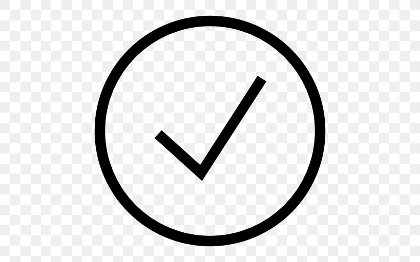 Check Mark Tick, PNG, 512x512px, Check Mark, Area, Black And White, Button, Checkbox Download Free