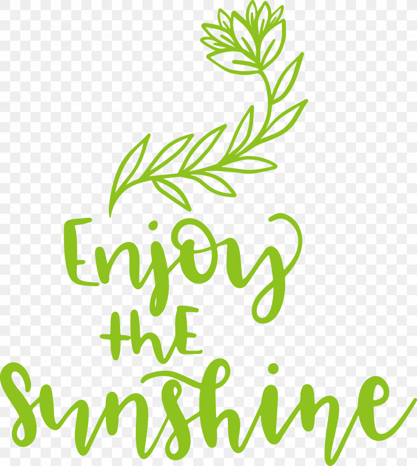 Sunshine Enjoy The Sunshine, PNG, 2684x3000px, Sunshine, Flower, Green, Leaf, Logo Download Free